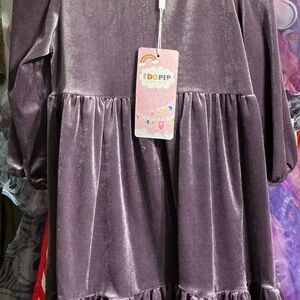 Velvet Kids Formal Dress in Purple